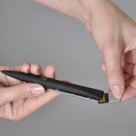 Набор ручка c флеш-картой 8Гб + зарядное устройство 2800 mAh в футляре, покрытие soft touch, темно-синий