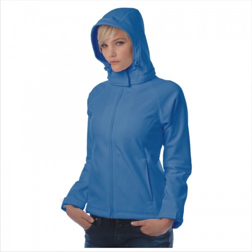 Куртка женская с капюшоном Hooded Softshell/women, лазурный