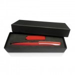 Набор ручка + флеш-карта 8 Гб в футляре, покрытие soft touch, красный с серебристым
