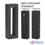 Набор ручка + флеш-карта 8 Гб в футляре, покрытие soft touch, черный с золотом