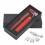 Набор ручка + флеш-карта 8Гб + зарядное устройство 2800 mAh в футляре, покрытие soft touch, красный с серебристым