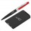 Набор ручка + зарядное устройство 4000 mAh в футляре, покрытие soft touch, черный с красным