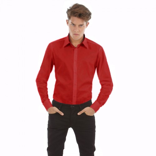 Рубашка с длинным рукавом London, размер XL, темно-красный