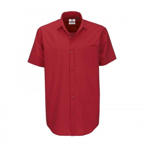 Рубашка мужская с коротким рукавом Heritage SSL/men, темно-красный