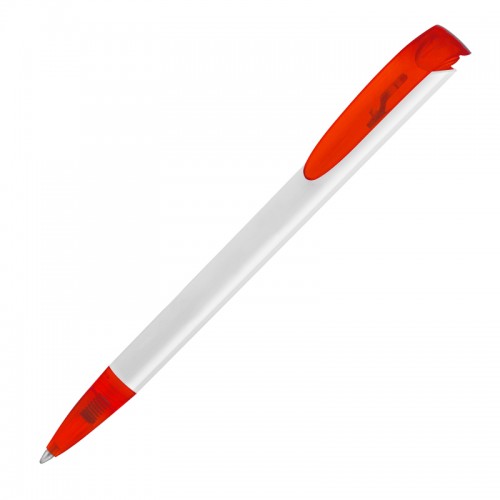 Ручка шариковая JONA T, белый/синий прозрачный#, белый с красным