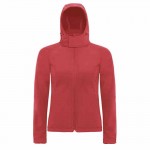 Куртка женская с капюшоном Hooded Softshell/women, красный