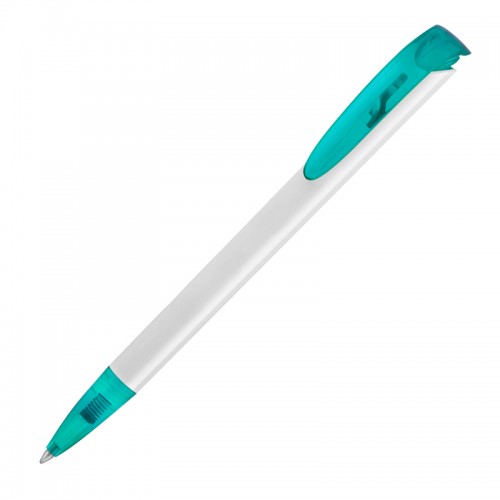 Ручка шариковая JONA T, белый/синий прозрачный#, белый с бирюзовым