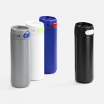 Термостакан X1 с цветной кнопкой, синий с красным