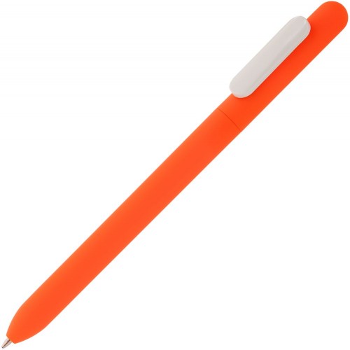 Ручка шариковая Slider Soft Touch, оранжевая с белым
