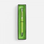Ручка шариковая Keskus Soft Touch в футляре, зеленое яблоко