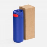 Термостакан X1 с цветной кнопкой, синий с красным