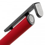Ручка шариковая Standic с подставкой для телефона, красная
