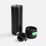 Термостакан X1 с цветной кнопкой, черный с зеленым
