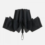 Зонт обратного сложения twoGether с двойным куполом, черный