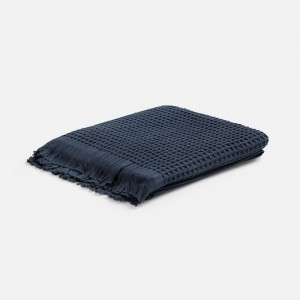 Плед вафельный Elenglect, темно-серый