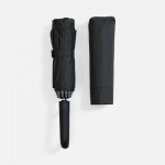 Зонт обратного сложения inLoop с ручкой-карабином, черный