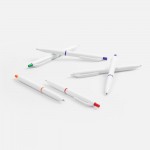 Ручка шариковая Bright Pop, белая с зеленым