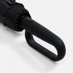 Зонт складной Skymate с УФ-защитой и ручкой-карабином, черный