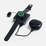 Внешний аккумулятор с беспроводной зарядкой Aura Power, серый