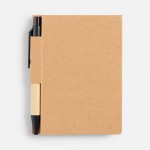 Мини-блокнот Eco Light с ручкой с черными элементами, ver.2