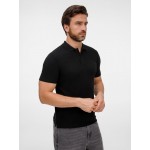 Рубашка поло унисекс Tervise, черная Рубашка поло унисекс Tervise, черная