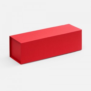 Коробка складная под бутылку Color Jacket Fold, красная