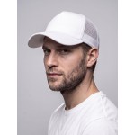 Бейсболка Basic с сеткой, белая
