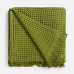 Плед вафельный Elenglect, зеленый