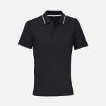 Рубашка поло унисекс Palermo, черная с белым