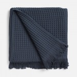 Плед вафельный Elenglect, темно-серый