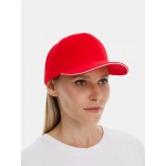 Бейсболка Classic 2.0, красная с белым кантом