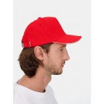Бейсболка Classic 2.0, красная с белым кантом