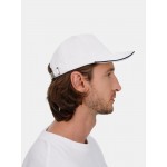 Бейсболка Classic 2.0, белая с темно-синим кантом