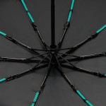 Зонт складной Skymate с УФ-защитой и ручкой-карабином, черный