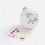 Елочный шар «Овечка со стикерами», 10 см, матовый белый