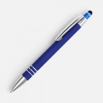 Ручка шариковая Sansen Soft Touch со стилусом, синяя