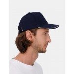 Бейсболка Classic 2.0, темно-синяя с белым кантом
