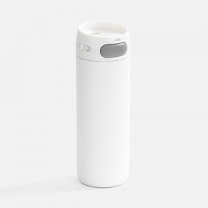 Термостакан X1 с цветной кнопкой, белый с серым