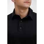 Рубашка поло унисекс Senti, черная