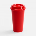 Стакан с крышкой Color Cap, ver.2, красный