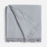 Плед вафельный Elenglect, светло-серый