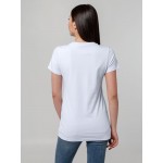 Футболка женская T-bolka Stretch Lady, белая (холодный оттенок)