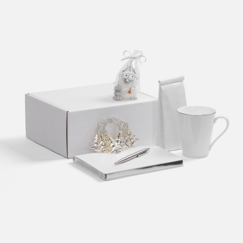 Набор «Планы на счастье», белый с серебристым Набор «Планы на счастье», белый с серебристым