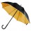 Зонт-трость Downtown, черный с золотистым