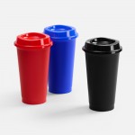 Стакан с крышкой Color Cap, ver.2, красный
