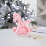 Свеча фигурная «Лошадка-качалка», розовая