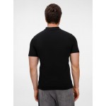 Рубашка поло унисекс Tervise, черная Рубашка поло унисекс Tervise, черная