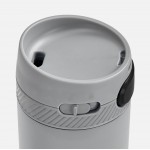 Термостакан X1 с цветной кнопкой, серый с черным