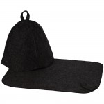 Набор для бани Heat Off с ковриком, черный