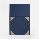 Коробка складная под бутылку Color Jacket Fold, темно-синяя